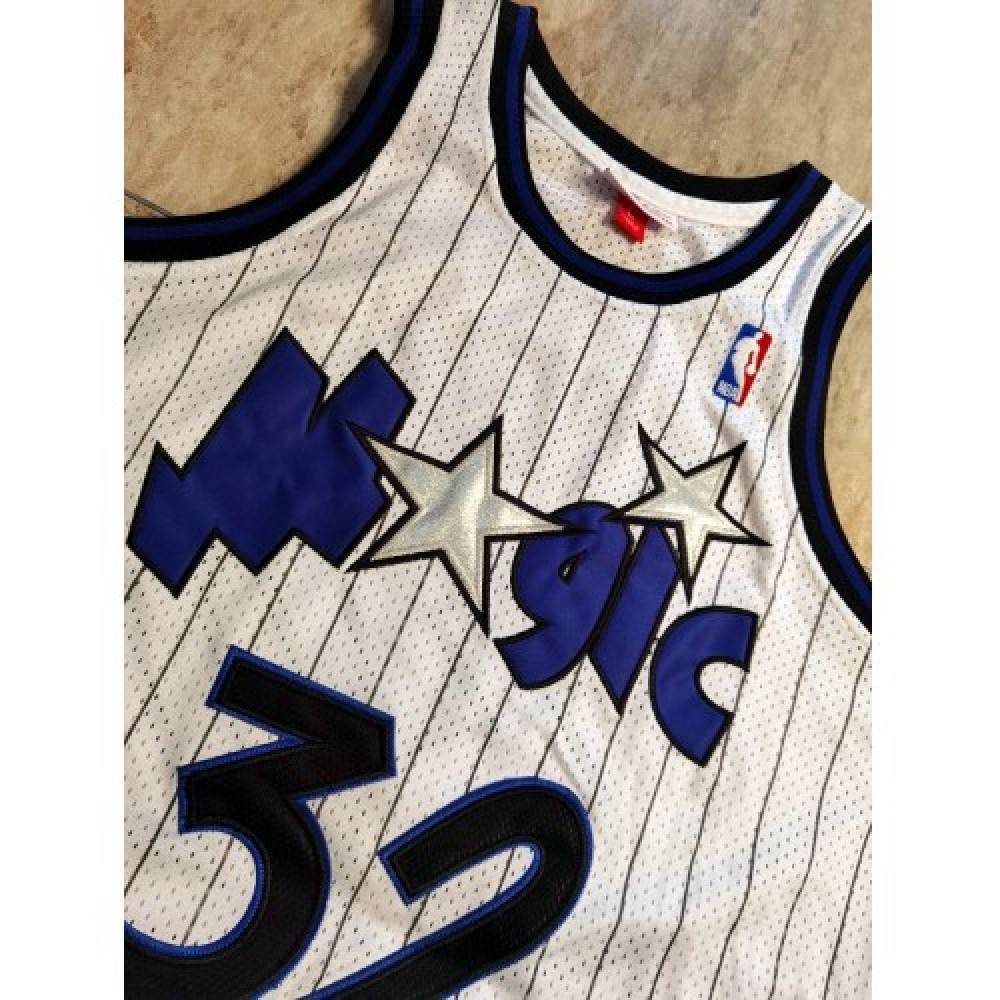 Men's Orlando Magic Shaquille O'Neal #32 Throwback White 93-94 Hardwood Classics Jersey-Pro Kit Vault | Brand New 26/27 Sports Jerseys